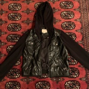SKY AND SPARROW BLACK LEATHER JACKET🖤 Size: XS
